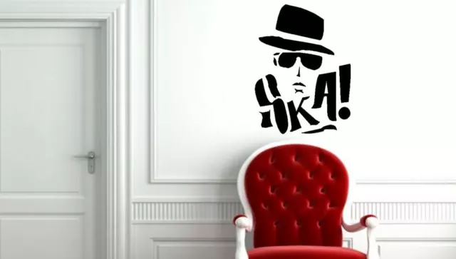 Ska Man with Trilby Hat Music Skinhead Vinyl Wall art Decal Sticker