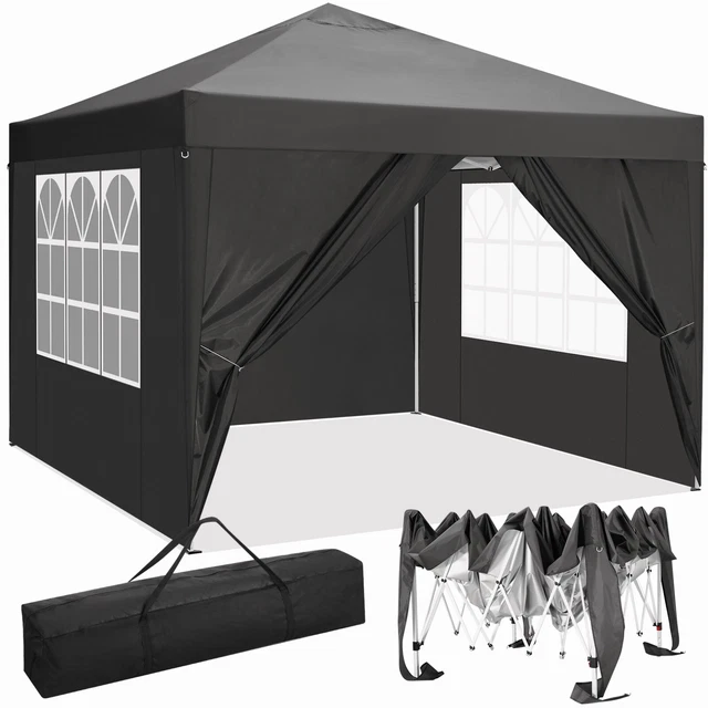Pavillon 3x3 Wasserdicht Partyzelt Gartenzelt UV Faltpavillon Faltbar Popup Zelt