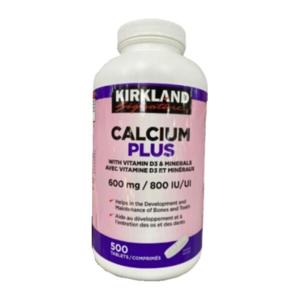 KIRKLAND SIGNATURE CALCIUM Plus with Vitamin D3 & Minerals, 600mg/800IU