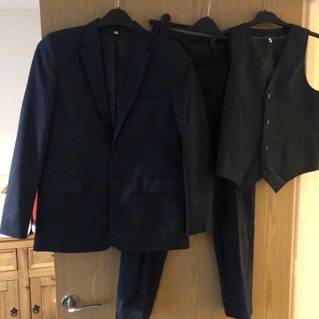 M&S Boys Suit, - Age 12-13 - navy blue