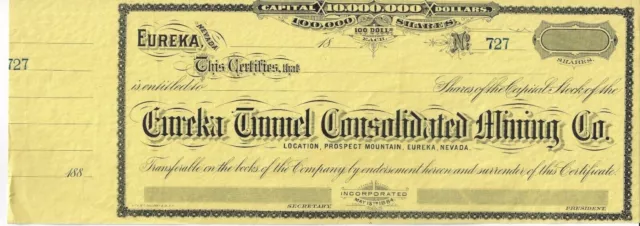 Eureka Tunnel Consolidated Mining Co.