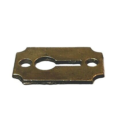 Vintage Cast Iron Ornate Skeleton Key hole Escutcheon Salvage Hardware 1 5/8" 3
