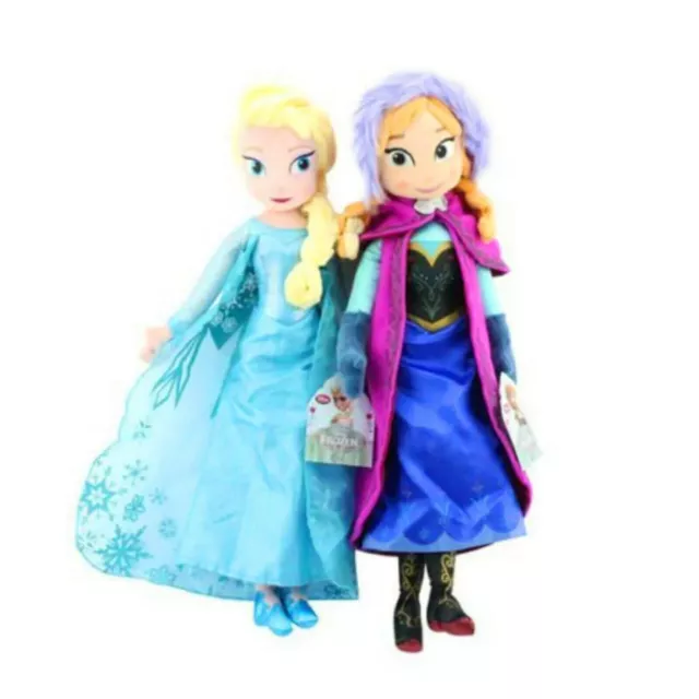 16" inches Disney Frozen Movie Queen Elsa & Anna Plush Soft Doll Gift Collection