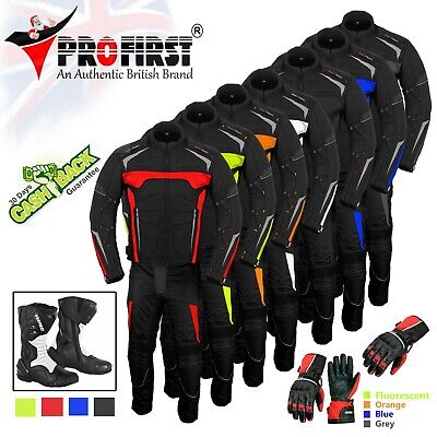 Men Motorcycle Off Road Sets Suit Motorbike Textile Suits Clothing Leather Boots