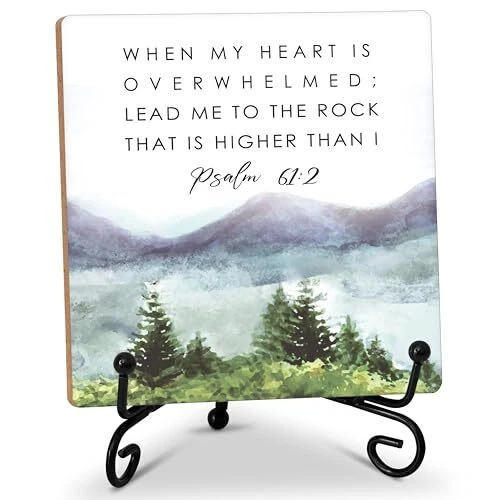 Inspirational Quotes Desk Decor Sign Gift, Inspirational Christian Gift for