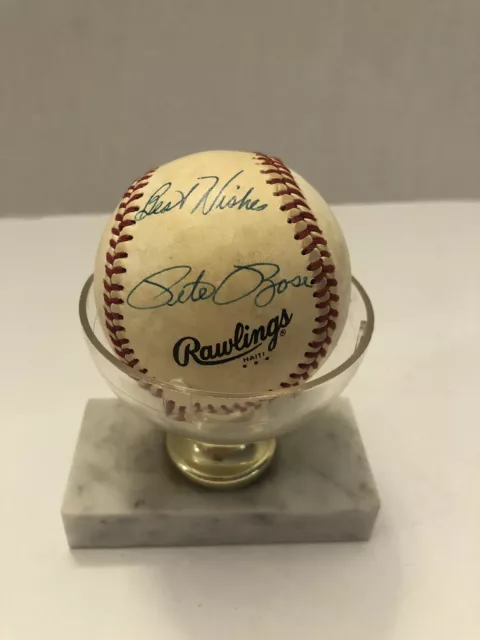 Pete Rose Autographed Charles Feeney Official ￼ National League Baseball ￼