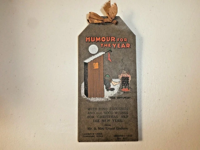 Humour for the Year Christmas Greetings 1934 Calendar No 907 (from Xmas 1933)