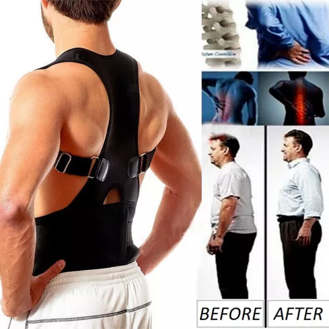 POSTURE corrector body brace bad back lumbar shoulder SUPPORT belt women men UK