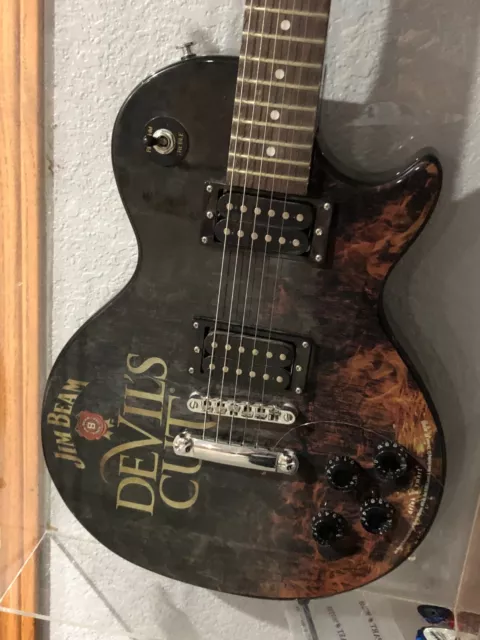 Jim Beam Devil's Cut Electric Guitar Man Cave Decor Wall Hanging Display