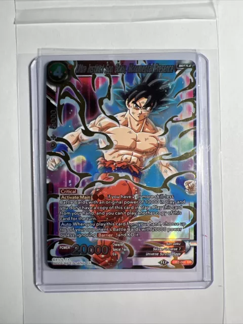 Ultra Instinct Son Goku, Monumental Presence DB2​ DB2-002 Super Rare Near Mint​