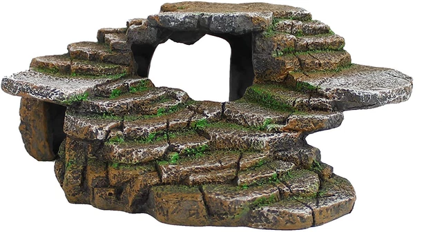 Aquarium Decoration Rock Caves Hiding Betta Fish Tank Hideout Cichlid Stackable