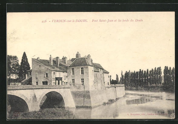 CPA Verdun-sur-le-Doubs, Pont Saint-Jean and les bords du Doubs