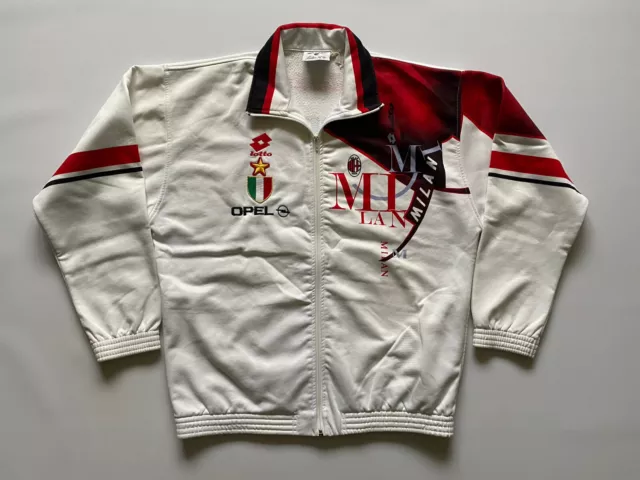 Vintage Ac Milan Italy Jacket Football Shirt Soccer Lotto