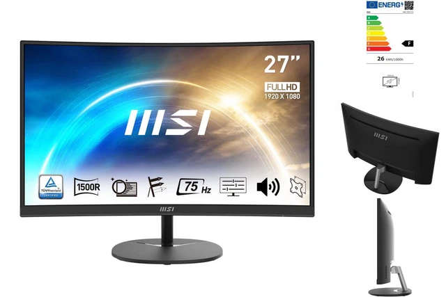Monitor MSI PRO MP271CA 27 Zoll Bildschirm Display PC Full HD 75 Hz