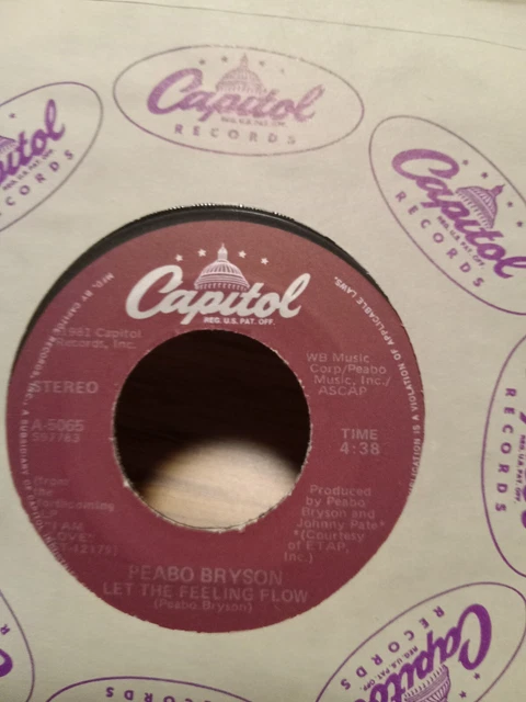 Peabo Bryson 45 Let The Feeling Flow/Move Your Body CAPITOL 5065 mint- 1981