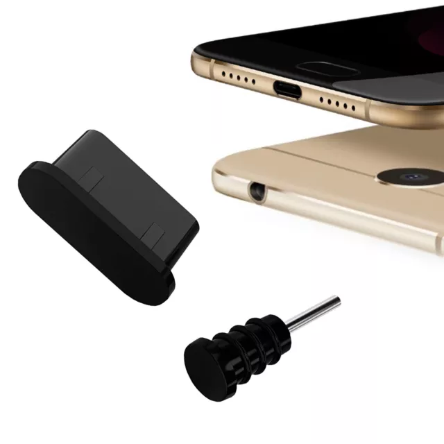 10x USB 3.1 Typ C Schutz für Apple IPhone 15 Pro Kopfhörer Kappe Stöpsel Type C
