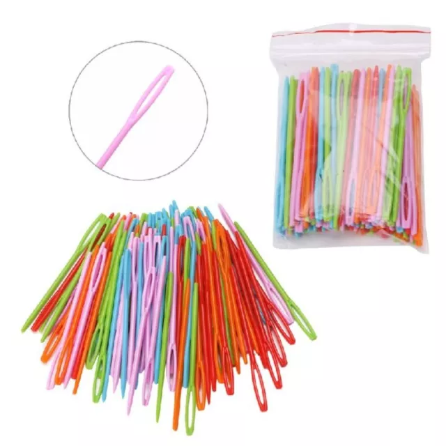 DIY Craft ABS Knitting Needles Plastic Sewing Needle Tool  Kids DIY Toys
