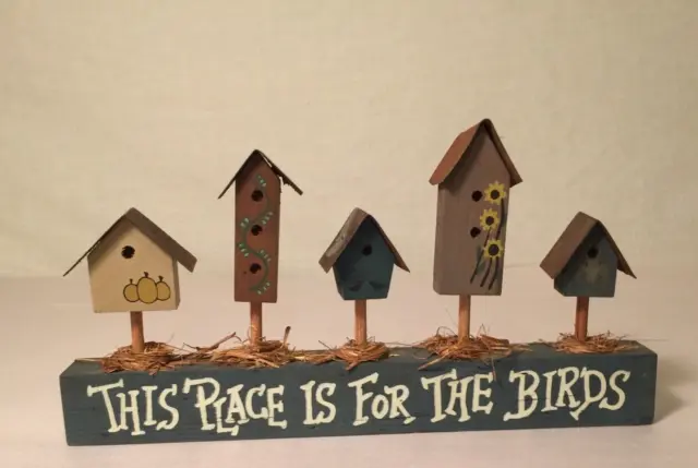 Wood Mini Birdhouse Collection All Connected Decorative Accent