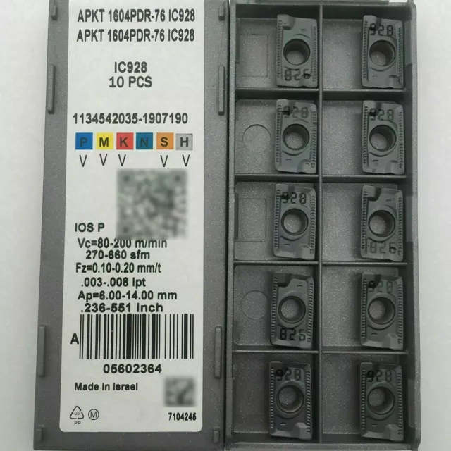 Aumenta la tua produttività con inserti in carburo grado APKT1604PD R76 IC928 (