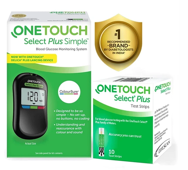 Prueba de azúcar en sangre sin dolor OneTouch (GRATIS 10 tiras +...
