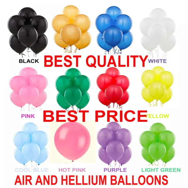 30 to100 Latex LARGE Helium High Quality Party Birthday Wedding Balloons baloons