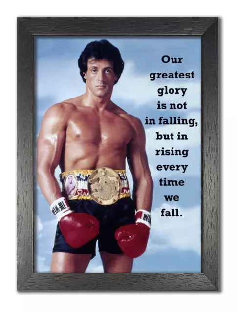 Rocky Balboa 9 Sylvester Stallone Boxer Rocky Film Motivation Quote Poster