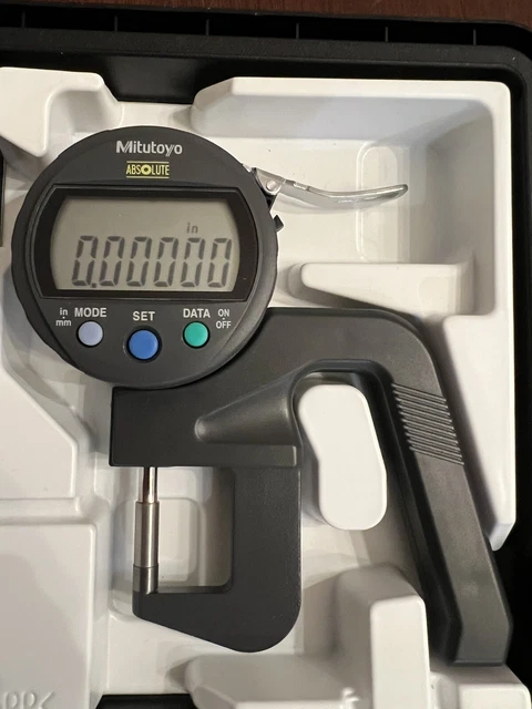 MITUTOYO 547-400S FLAT Anvil Digimatic Thickness Gage, 0-.47"/0-12mm