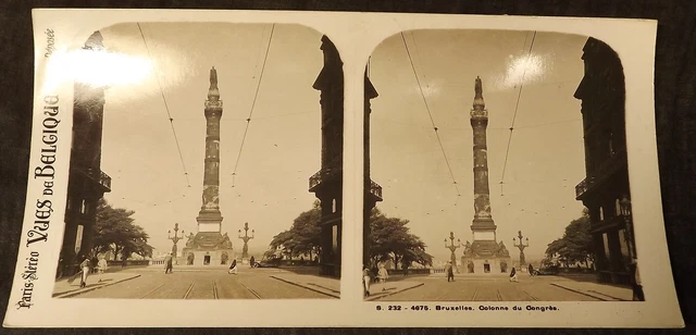 Photo Paris Stereo Vues De Belgique Bruxelles Colonne Du Congres