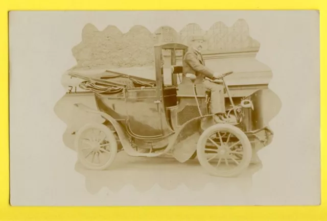 SUPERBE cpa FRANCE Carte Photographie vers 1900 AUTOMOBILE VOITURE Car