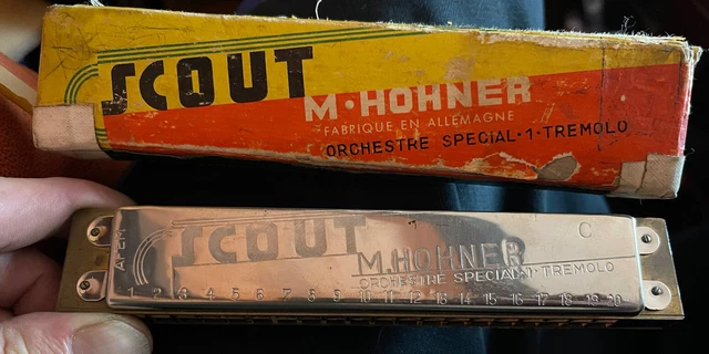 Harmonica ancienne M.HOHNER Scout Orchestre Spécial . 1. Trémolo