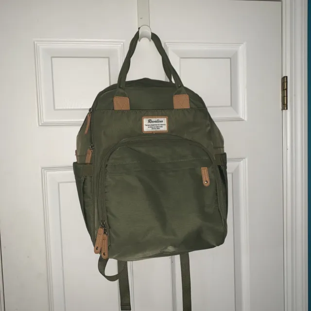 Ruvalino Diaper Bag Backpack Multi Travel Back Pack Maternity Baby Change Green
