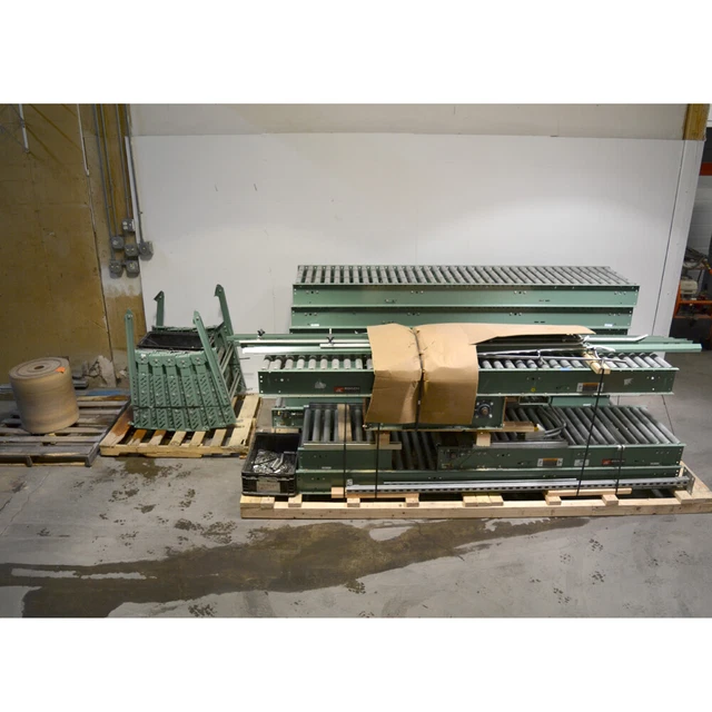 (87.4') Roach / Innovative Conveyor Power Belt Roller Conveyor w/ Legs and Belt