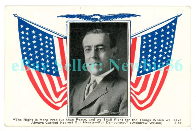 Political Campaign - PRESIDENT WOODROW WILSON - Patriotic Postcard