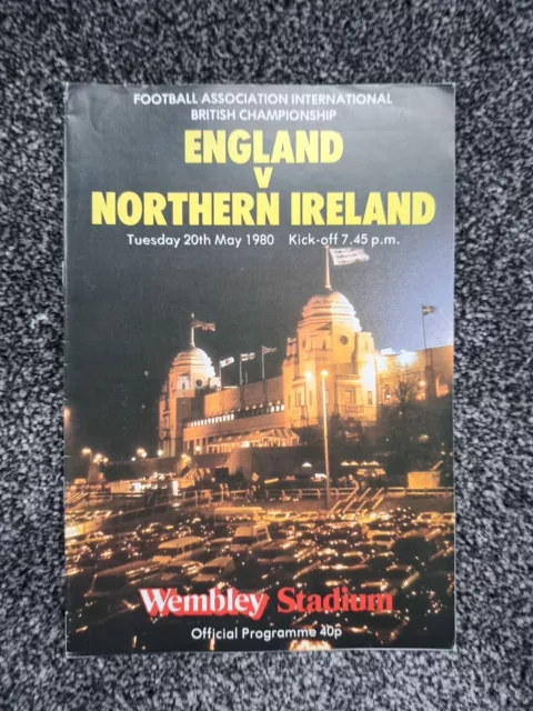 England V Northern Ireland 1980 International