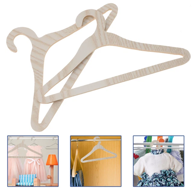 10 pz appendiabiti in legno appendiabiti bambola vestiti appendiabiti rack stillo per bambole