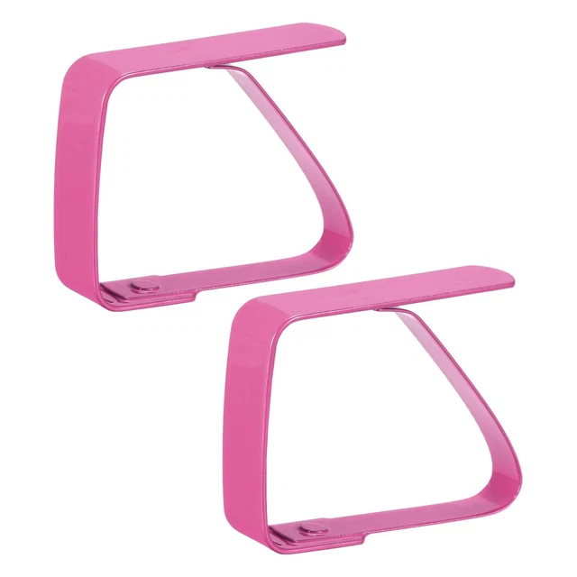 Tablecloth Clips 50mm x 40mm 420 Stainless Steel Table Cloth Holder Pink 2 Pcs