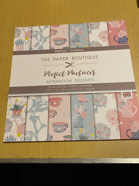 The Paper Boutique - Afternoon Delights- 8x8 Decorative PaperPad 6 Designs - New