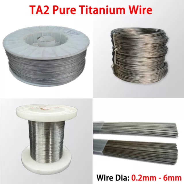 TA2 Diametro filo di titanio puro 0,2 mm - 6 mm filo metallico lavorazione dei metalli ad alta temperatura
