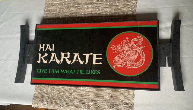 Vintage Hai  Karate men's cologne Store Display Advertising Sign Snake