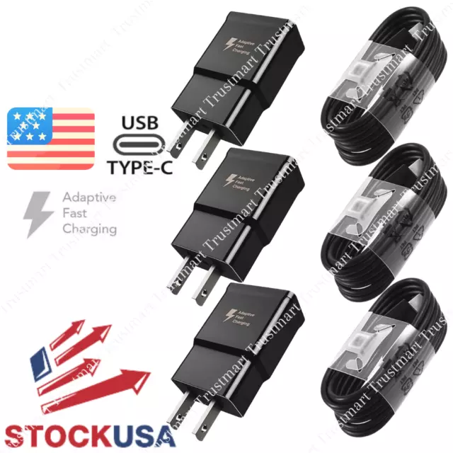 For Samsung Adaptive Fast Rapid Charger USB Cable Galaxy S8 S7 S20+ Note 4 5 LOt