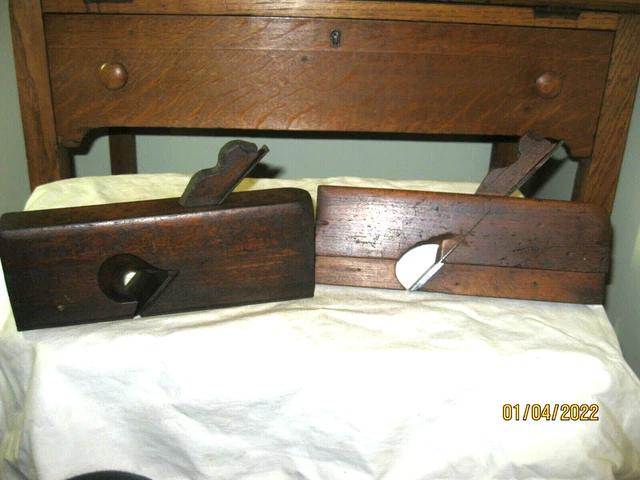 TOOL - GROUP  of 2  WOOD   RABBET PLANES -  #1 - SANDUSKY 1-1/2'' -- SCIOTO 7/8