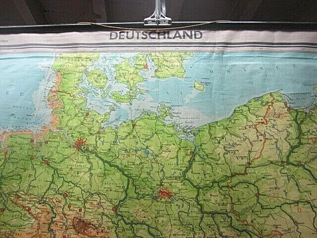 Schulwandkarte inkl Aufsteller Deutschland incl.DDR 1:700.000 ca. 270 x 205 cm