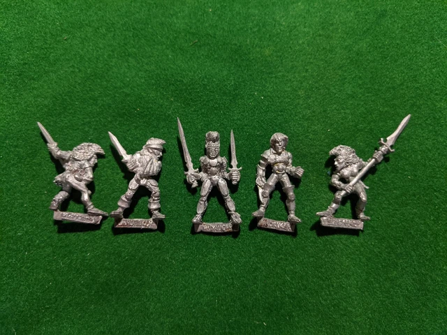 Games Workshop Metal Wood Elf Wardancers Rare 1980s OOP x 5