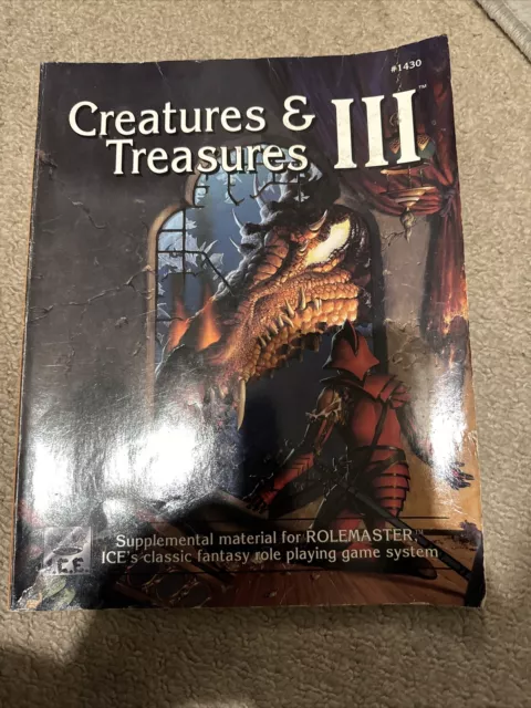 Rolemaster 2nd Ed Creatures & Treasures III #1430 Ice’s Classic Fantasy RPG ****