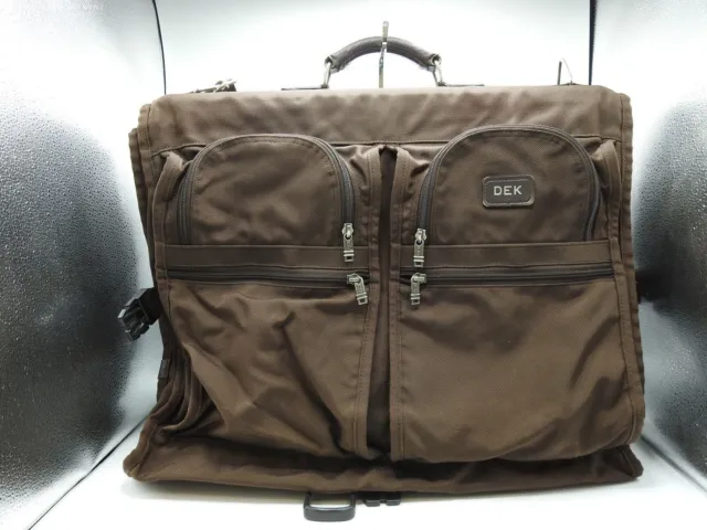 Tumi Ballistic Nylon Garment Bag Bi Fold W/ Shoulder Strap HTF Brown Color!!!!
