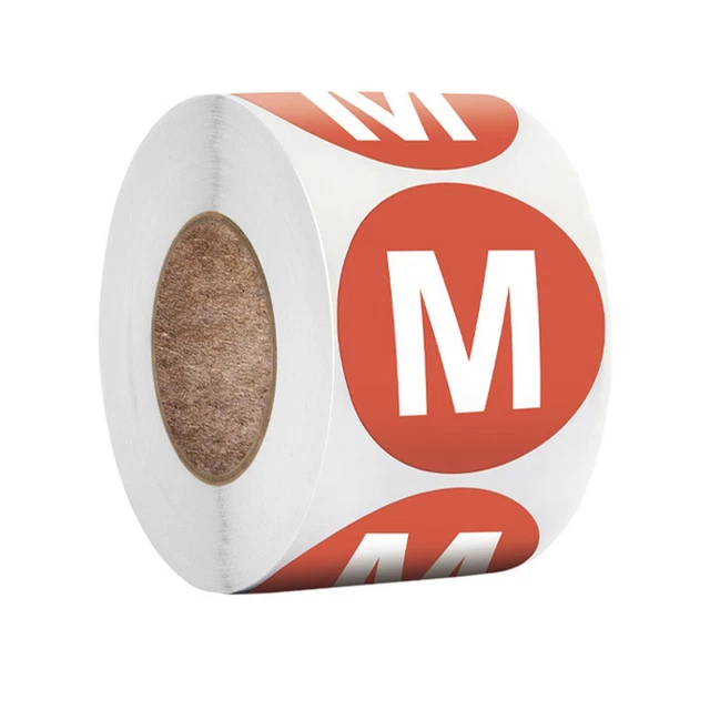 Durable Sticker Labels 1 Inch 1 Roll 2.5cm / 1inch 500 Pieces Clothing Size
