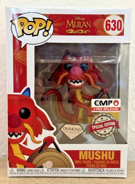 Funko Pop! Vinyl Figur Mushu #630 Disney Mulan Diamond Spezial Edition