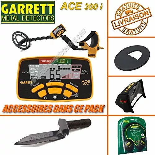 PACK : Détecteur de métaux Garrett ACE 300i + Pelle couteau Edge Digger