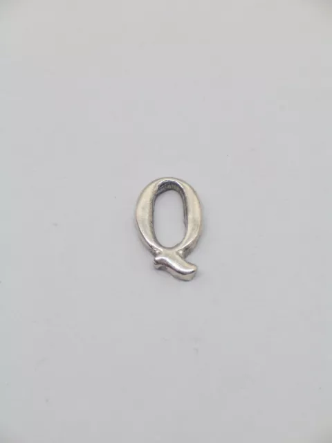 Broche De Veste Avec Initiale - Q - en Argent 925 - Pins - Lettre - Alphabet