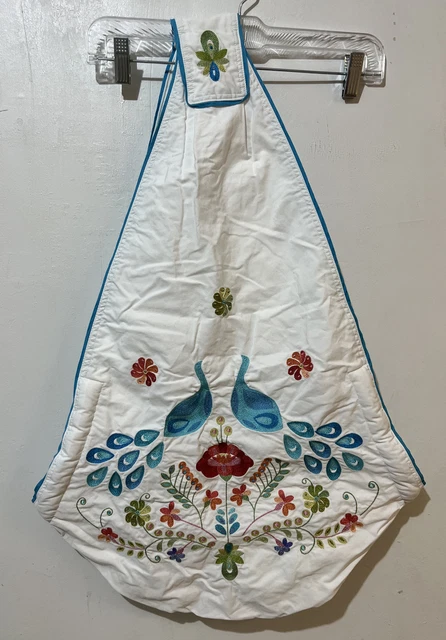 Serena and Lily Market Sling Baby Carrier Peacock Organic Cotton Large *Flaws